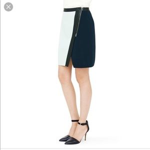 Club Monaco faux leather trim pencil skirt
